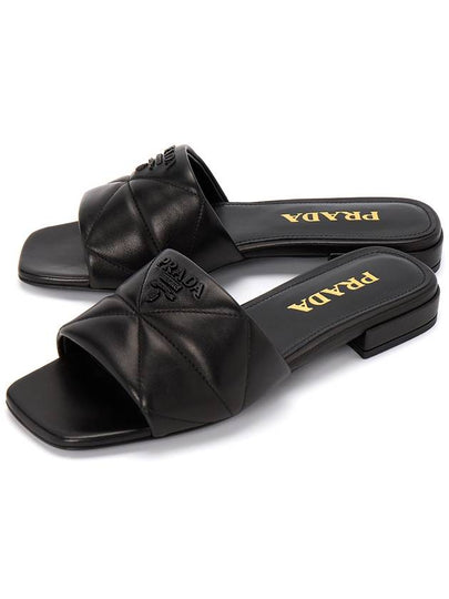 quilted nappa sandals black - PRADA - BALAAN 2