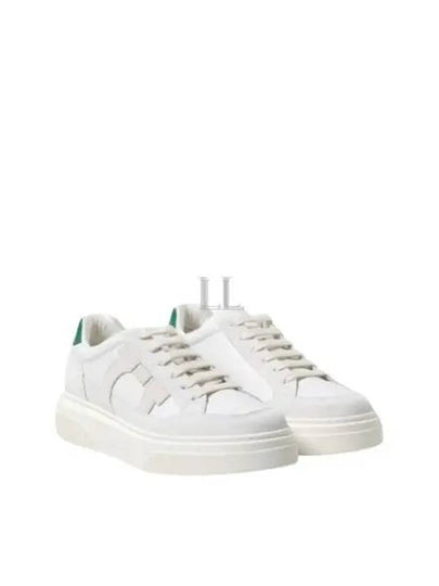 Gancini Outline Low-Top Sneakers White - SALVATORE FERRAGAMO - BALAAN 2