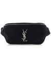 Cassandre Classic Canvas Leather Belt Bag Black - SAINT LAURENT - BALAAN 2