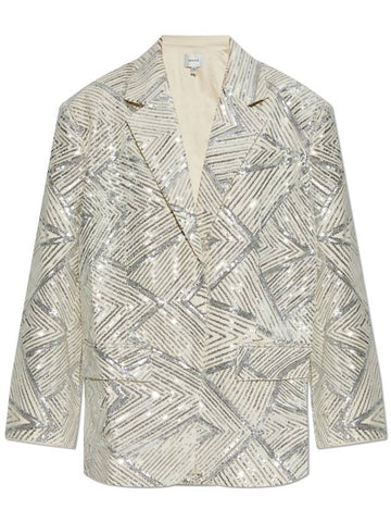 Gestuz Blazer Gentagz With Sequins, Women's, Cream - GESTUZ - BALAAN 1