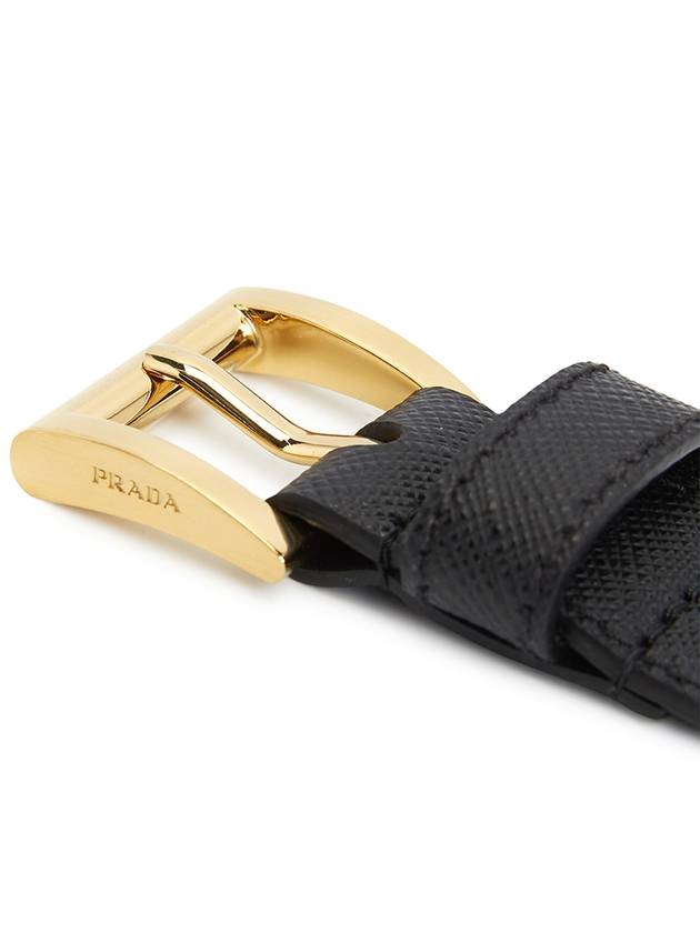 Saffiano Leather Belt Black - PRADA - BALAAN 6