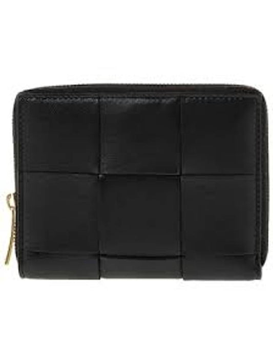 Intrecciato Zip Around Bi-Fold Wallet lack - BOTTEGA VENETA - BALAAN.