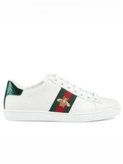 Ace Bee Embroidered Low Top Sneakers White - GUCCI - BALAAN 2