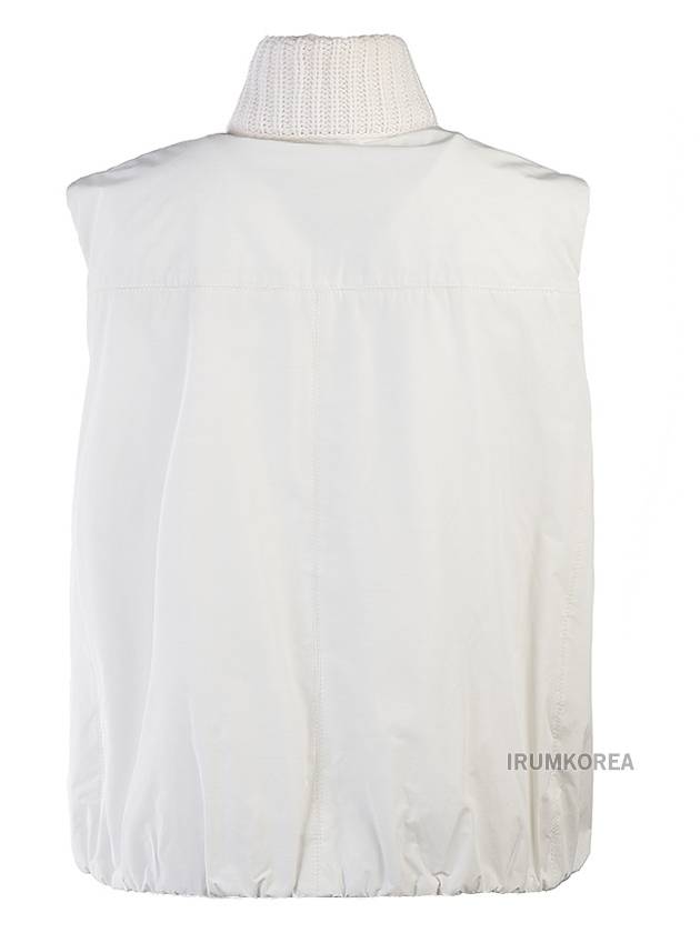 WoMen's Reversible High Neck Zip-Up Vest White - BRUNELLO CUCINELLI - BALAAN 5