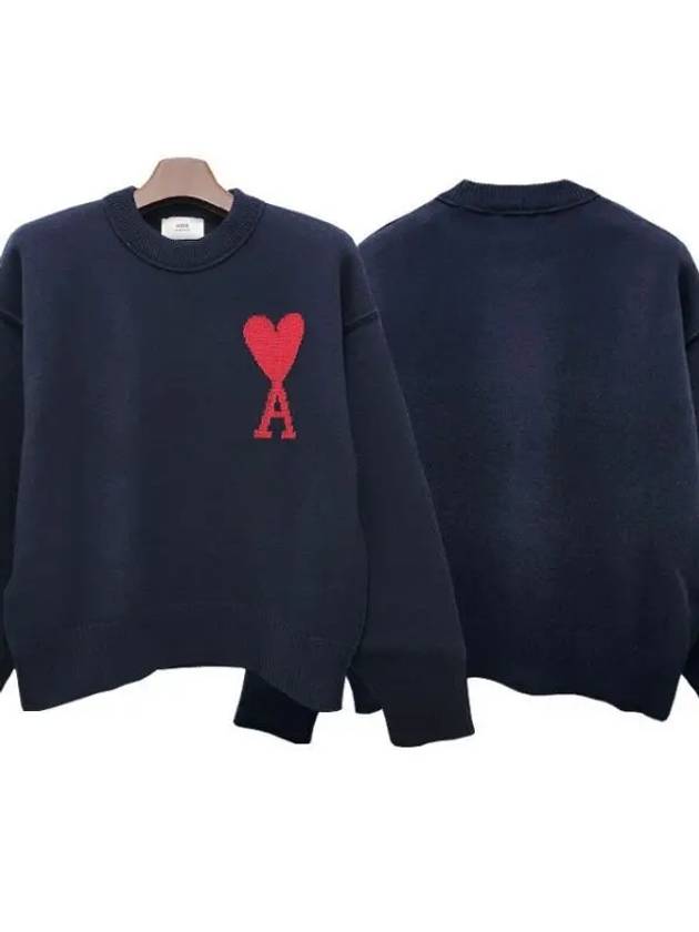 heart logo merino wool knit 37775121 270238 1095426 - AMI - BALAAN 1