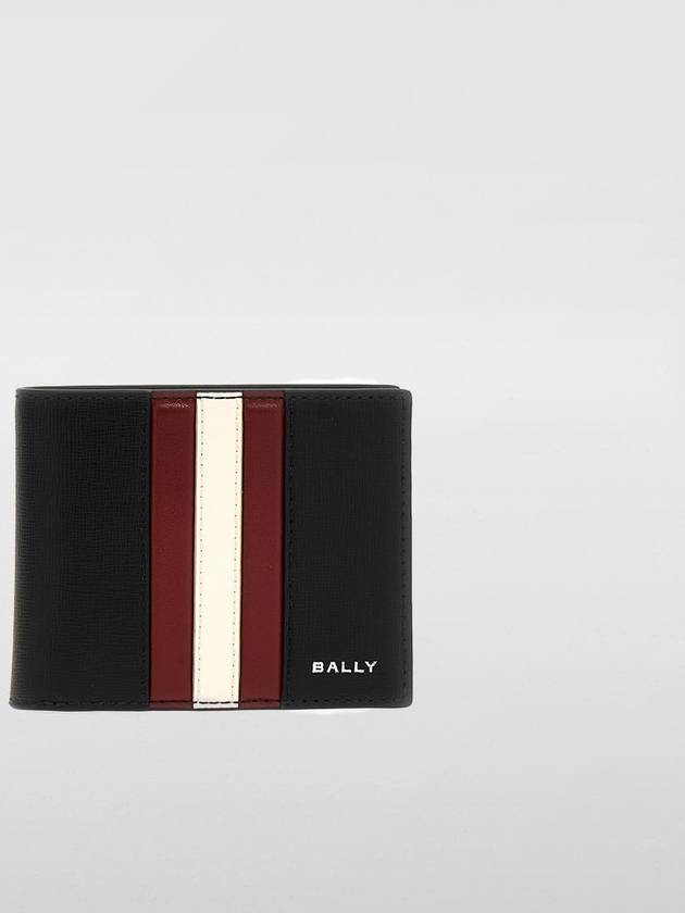 Ribbon Bifold Leather Half Wallet Black - BALLY - BALAAN 2