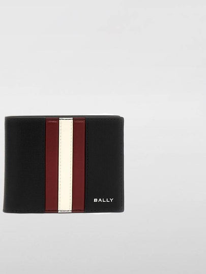 Ribbon Bifold Leather Half Wallet Black - BALLY - BALAAN 2