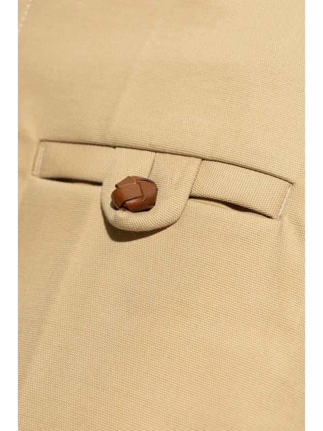 Pocket H-Line Skirt Beige - BOTTEGA VENETA - BALAAN 6