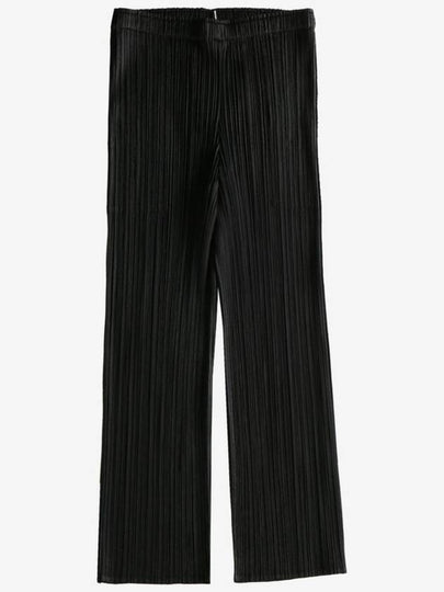 Pleats Basic Straight Pants Black - ISSEY MIYAKE - BALAAN 2