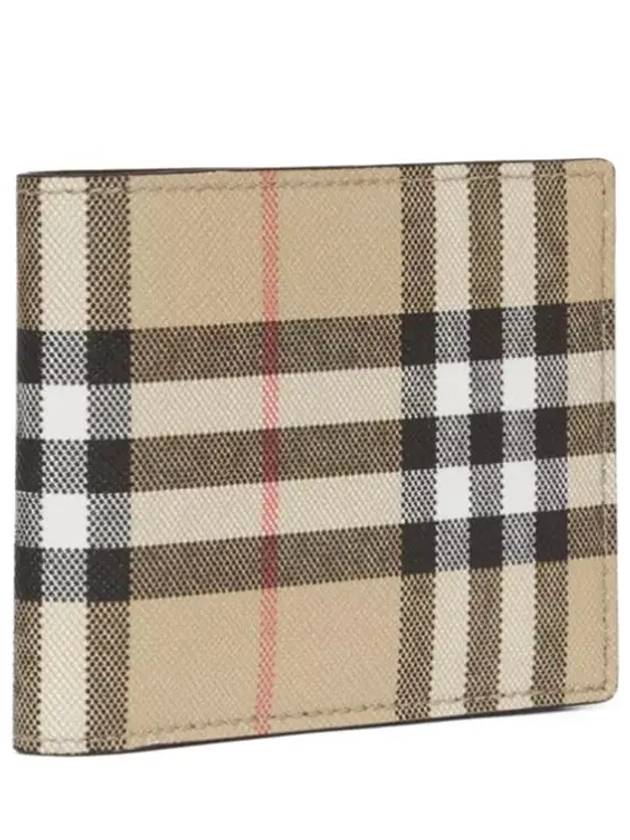 Check Half Wallet Beige - BURBERRY - BALAAN 3