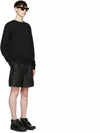 MCQ BY Drawstring Leather Shorts - ALEXANDER MCQUEEN - BALAAN 4