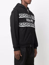 Signature Greca Logo Print Zip-Up Hoodie Black - VERSACE - BALAAN 5