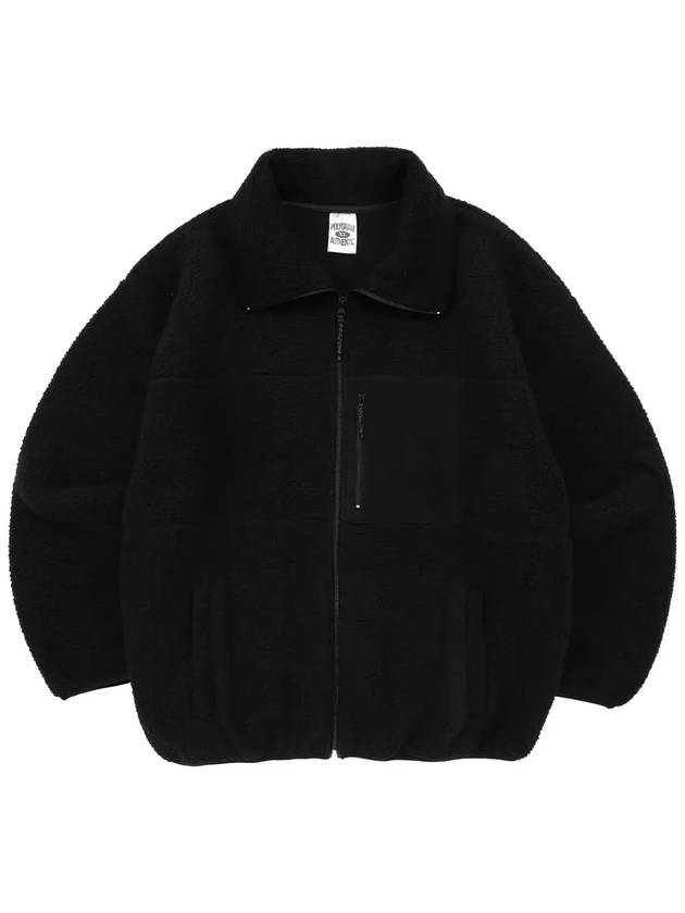 PG HIGH NECK BOA FLEECE JACKET BLACK - POLYGRAM - BALAAN 2