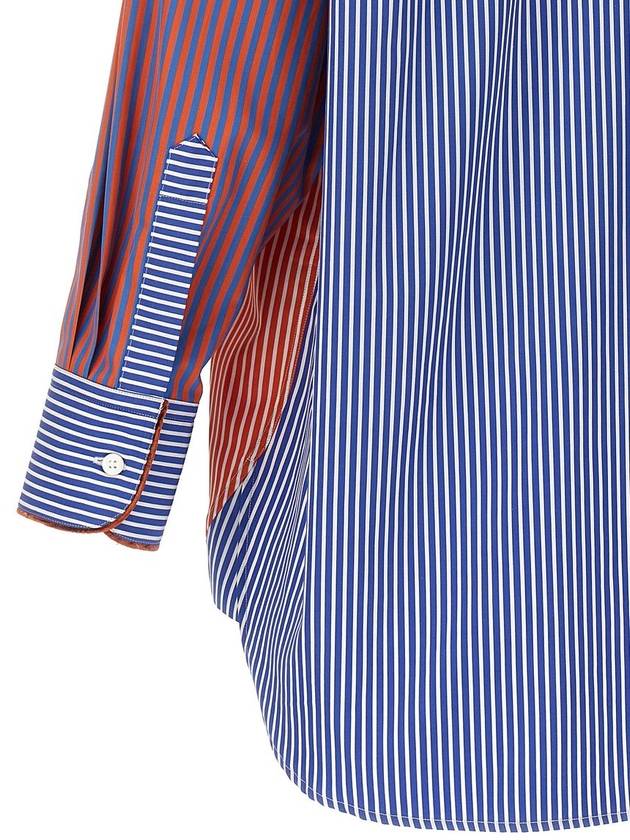 Red, Blue And Orange Striped Shirt In Cotton Woman - ETRO - BALAAN 4