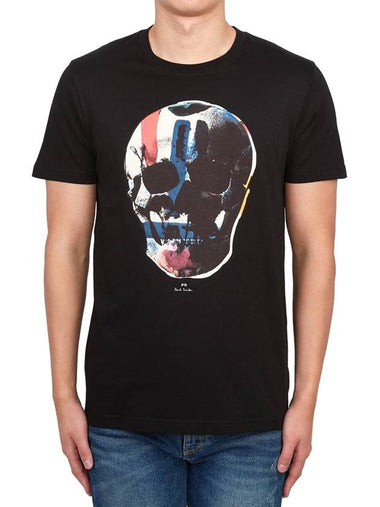 Skull Print Short Sleeve T-Shirt Black - PAUL SMITH - BALAAN 1