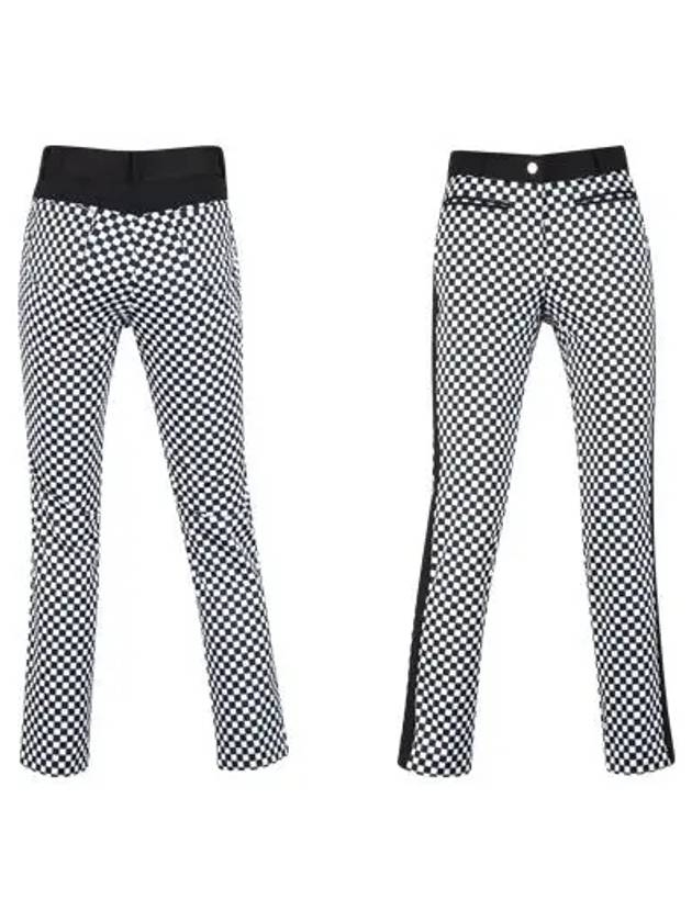 Women s Half Banding Checkerboard Tension Golf Pants BMU4M202W - LUX GOLF - BALAAN 3