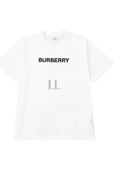 logo print cotton short sleeve t-shirt white - BURBERRY - BALAAN 2