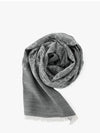 GG Jacquard Pattern Two-Tone Wool Silk Muffle Grey - GUCCI - BALAAN 4