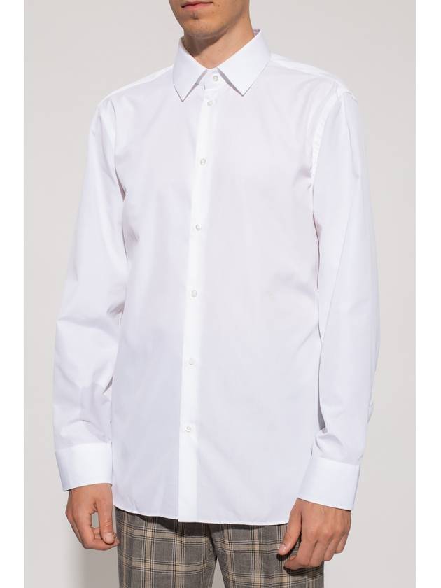 Double G Cotton Silk Long Sleeve Shirt White - GUCCI - BALAAN 3