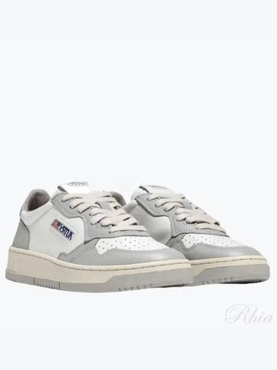 Men's Medalist Low Leather Sneakers Grey White - AUTRY - BALAAN 2