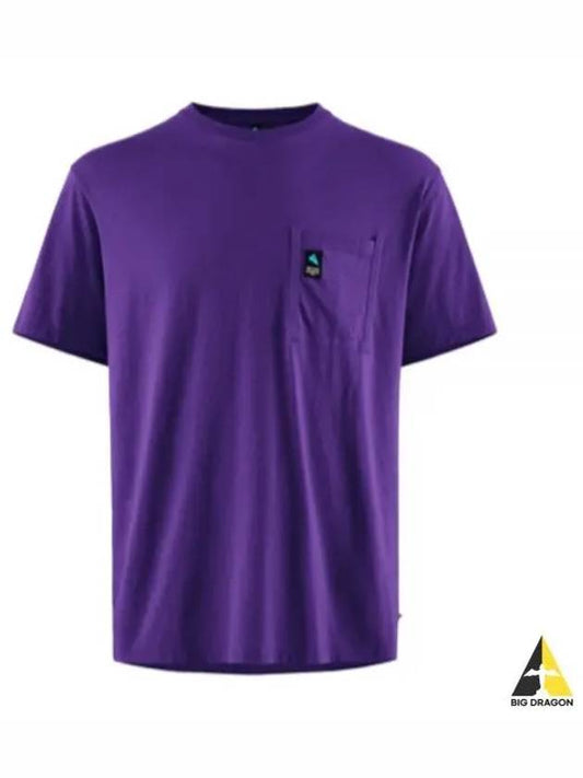 Luna Pocket SS Tee Man Purple 20685M21 750 - KLATTERMUSEN - BALAAN 1