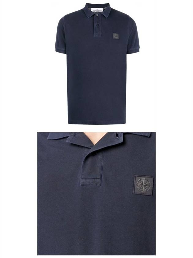 Logo Patch Washing Polo Shirt Navy - STONE ISLAND - BALAAN 5