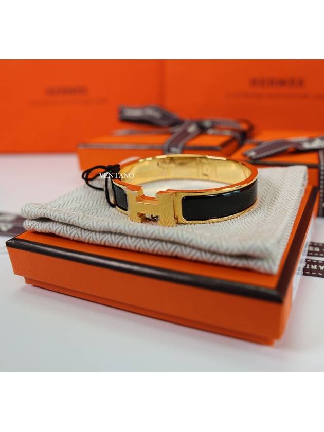 Click Ash Bracelet PM Gold Black H700001F - HERMES - BALAAN 3