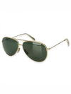 Eyewear Aviator Metal Sunglasses Green - CELINE - BALAAN 2