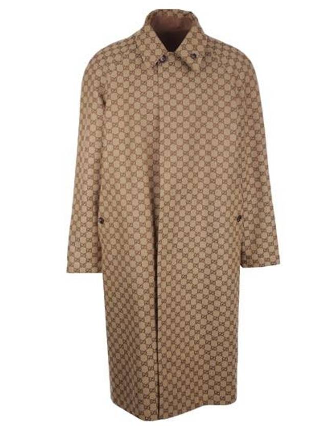 Men's Polyester GG Canvas Reversible Single Coat Beige - GUCCI - BALAAN 4