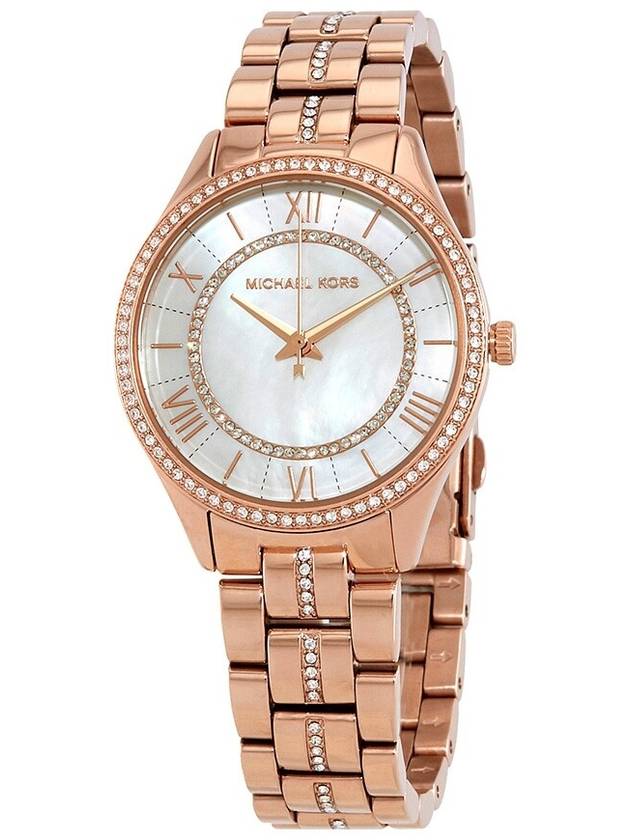 Michael Kors Lauryn Crystal Mother of Pearl Dial Ladies Watch MK3716 - MICHAEL KORS - BALAAN 1