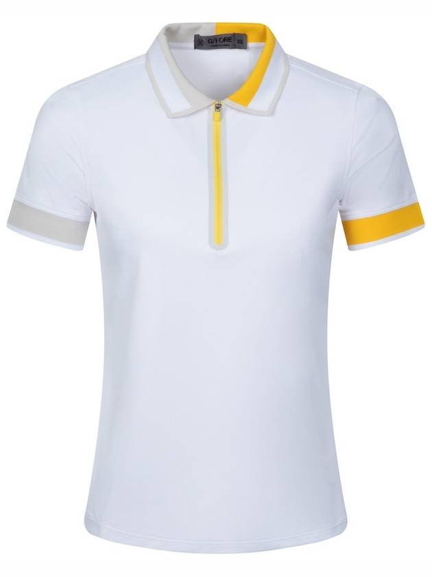 Women's Contrast Tech Short Sleeve Polo Shirt White - G/FORE - BALAAN 2