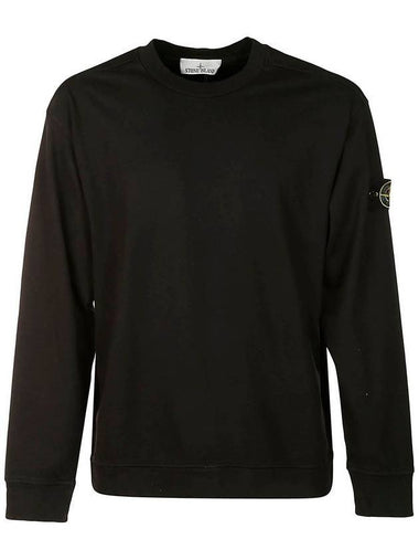 Men's Wappen Patch Crew Neck Sweatshirt Black - STONE ISLAND - BALAAN 1