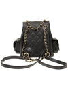 Duma Caviar Backpack Three Pocket Small Black Champagne Gold AS4399 - CHANEL - BALAAN 6