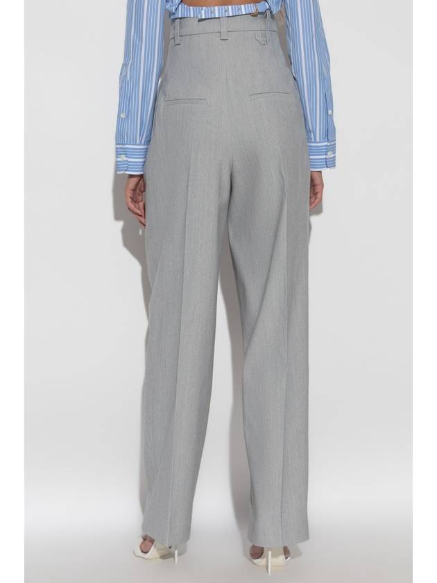 Jacquemus Pleated Trousers, Women's, Grey - JACQUEMUS - BALAAN 4