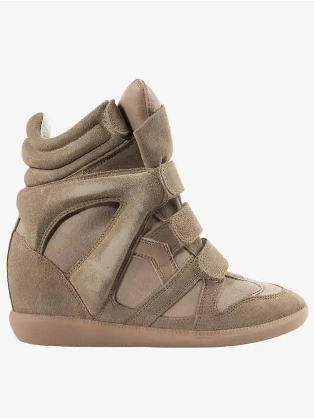 Over Basket Wedge High Top Sneakers Brown - ISABEL MARANT - BALAAN 1