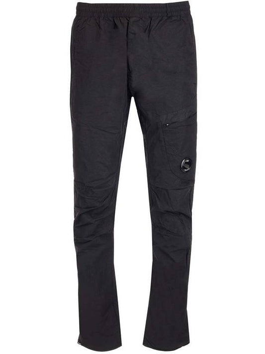 Men's Lens Wappen Cargo Pants Black - CP COMPANY - BALAAN.