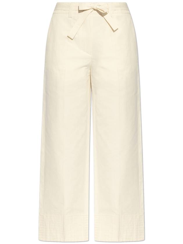 A.P.C. Trousers With Tie, Women's, Cream - A.P.C. - BALAAN 1