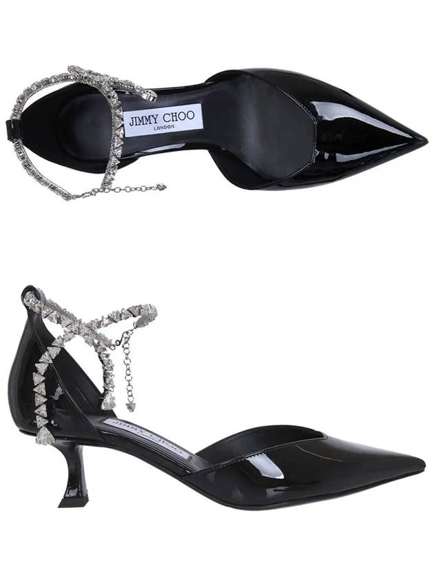 STEVIE50PAT BLACK STEVIE patent anklet pumps - JIMMY CHOO - BALAAN 2