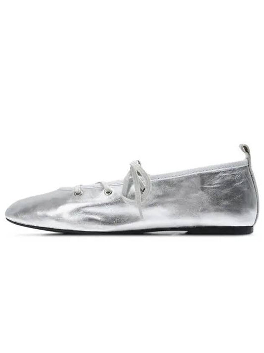Women s PINA Cotton Canvas Ballerina Shoes Silver SH0003 SI - PALOMA WOOL - BALAAN 2