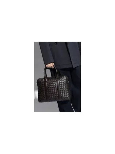 Intrecciato Leather Brief Case Brown - BOTTEGA VENETA - BALAAN 2