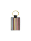 Striped Leather Key Holder Black - PAUL SMITH - BALAAN 2