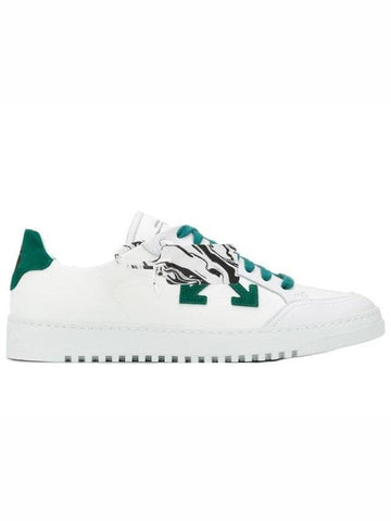 Arrow Patch Canvas Low Top Sneakers White Green - OFF WHITE - BALAAN 1