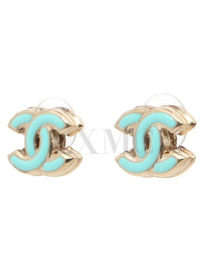 Earrings Tiffany Blue CC Logo Gold - CHANEL - BALAAN 2