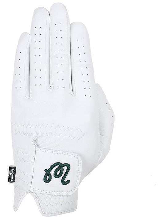 Men s M logo left hand glove WHITE MAN - MALBON GOLF - BALAAN 1