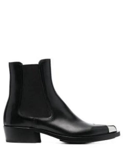 Metal Toe Cap Middle Boots Black - ALEXANDER MCQUEEN - BALAAN 2