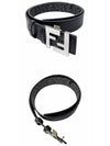 Square FF Buckle Reversible Leather Belt Black - FENDI - BALAAN 5