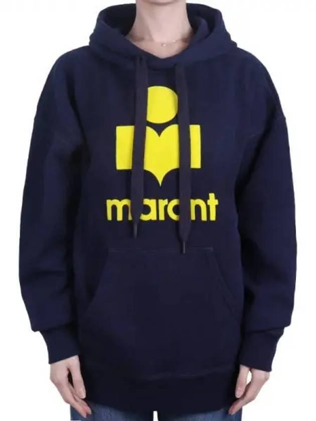 Women s Mansell brushed hoodie navy yellow SW0001FA B1M12E NVYW 270724 1119137 - ISABEL MARANT - BALAAN 1