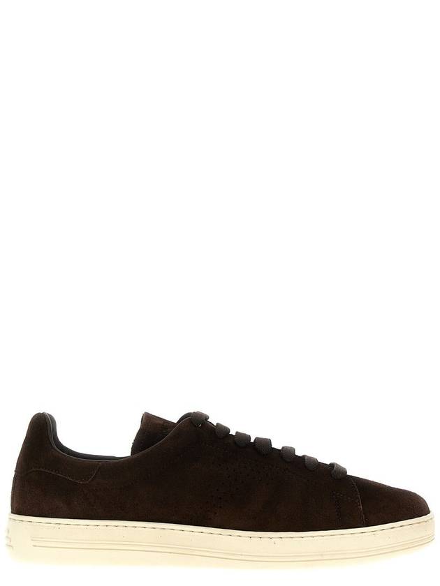 Tom Ford Logo Suede Sneakers - TOM FORD - BALAAN 1