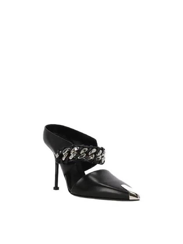 Alexander McQUEEN Women s Pumps Heel Punk Braided Chain Leather 718867 WHSWF 1081 - ALEXANDER MCQUEEN - BALAAN 2