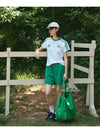 Double Tape Short Sleeve T Shirt White Green - THE GREEN LAB - BALAAN 8